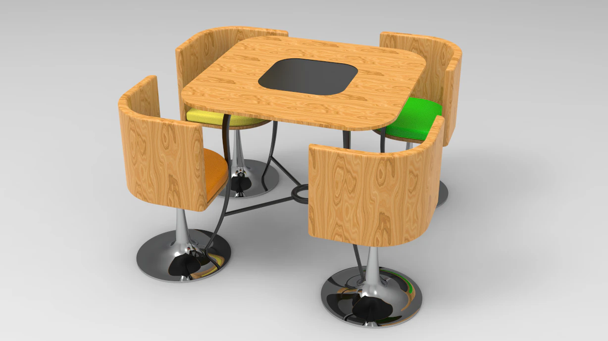 Table 3D Model .c4d .max .obj .3ds .fbx .stl .blend 