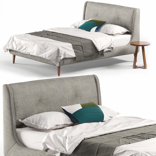 Raffety King Size Bed Modelo 3D .c4d .max .obj .3ds .fbx .stl .blend 