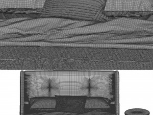Raffety King Size Bed Modelo 3D