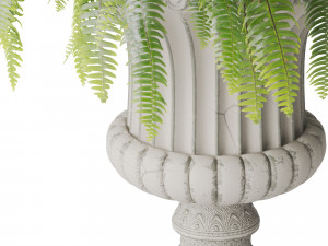 Boston Fern In Classic Vase 3Dモデル