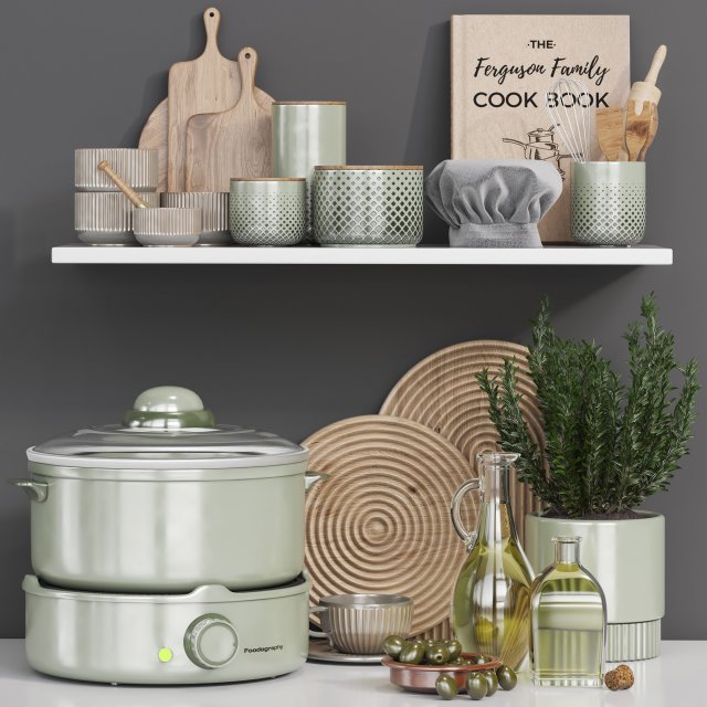 Kitchen Accessories 04 3Dモデル .c4d .max .obj .3ds .fbx .stl .blend 