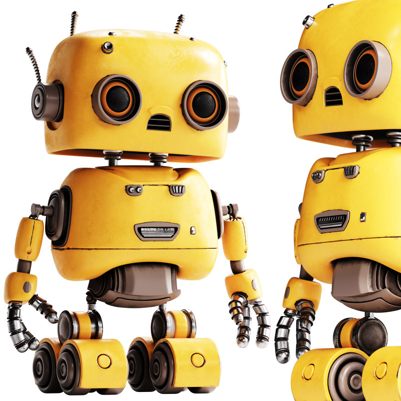 Robot Toy 02 Modello 3D .c4d .max .obj .3ds .fbx .stl .blend 