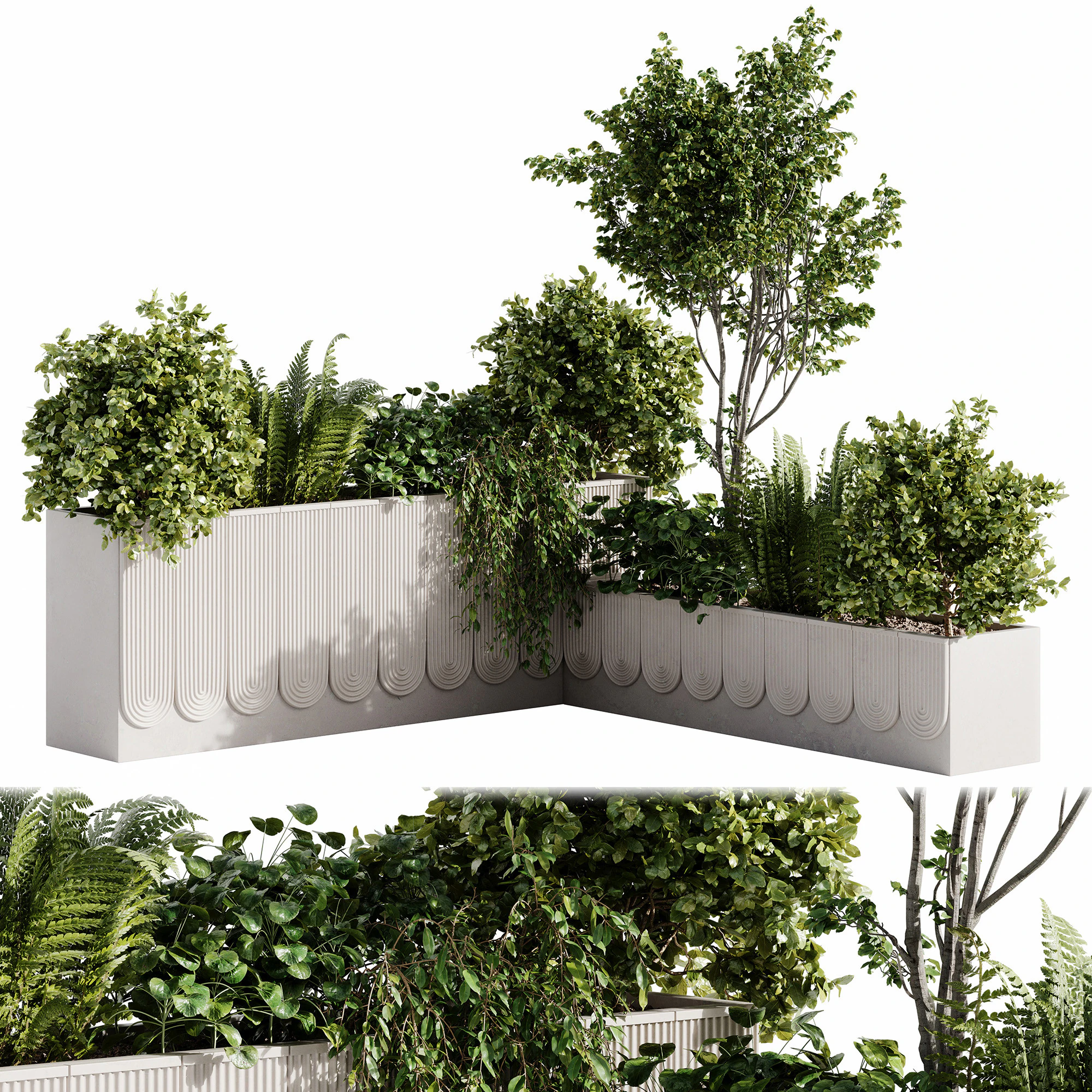 Outdoor Plants 08 - Garden 3D Model .c4d .max .obj .3ds .fbx .stl .blend