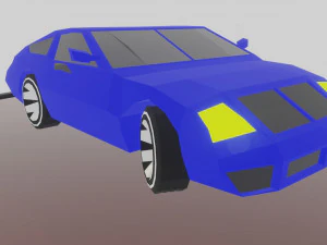 Автомобиль седан низкополигональная 3D Модель