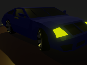 Car sedan low poly Model 3D