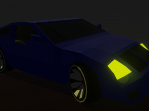 Car sedan low poly Model 3D