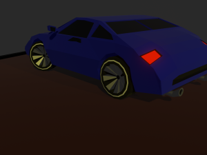 Car sedan low poly Model 3D