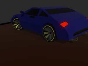 Car sedan low poly 3D Model