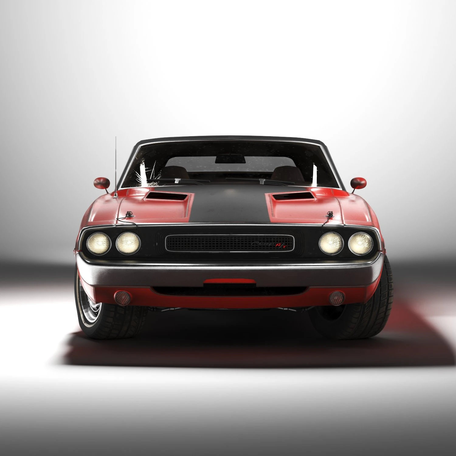 Dodge Challenger RT 1970 3D Model .c4d .max .obj .3ds .fbx .stl .blend 