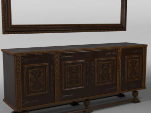Classic console table 3D Model