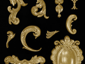150 Professional ornament and 3Dmodel alpha Base Mesh high detailed 3D Model