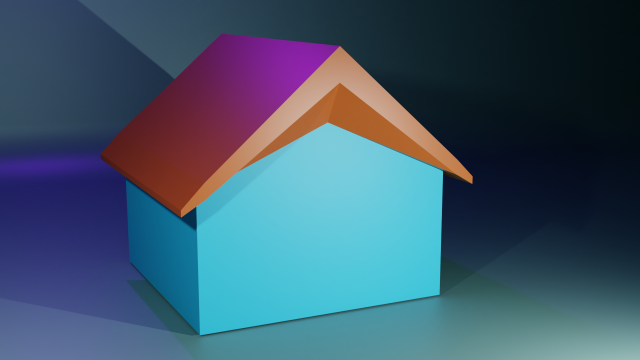 Low Polly House CG 纹理 .c4d .max .obj .3ds .fbx .stl .blend 