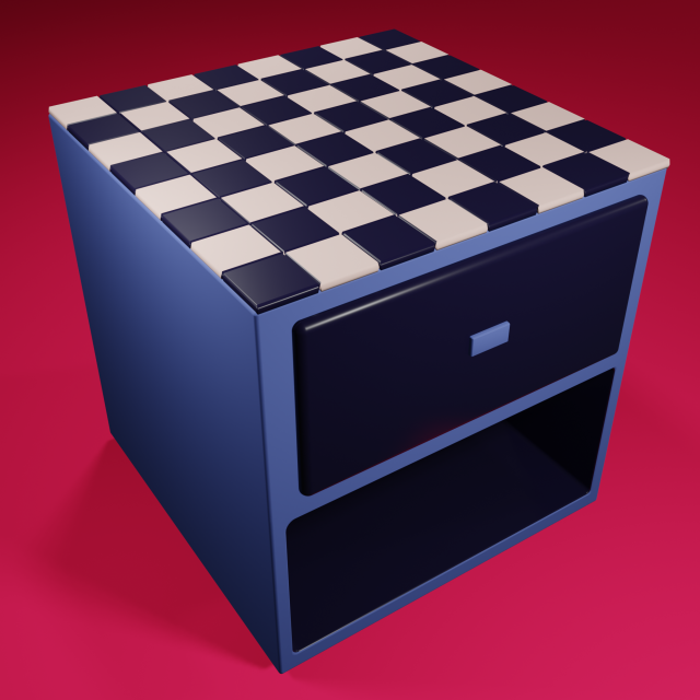 Chess Table Model 3D .c4d .max .obj .3ds .fbx .stl .blend