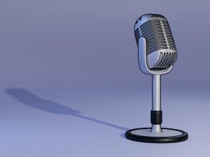 Microphone and Portrait free Model 3D