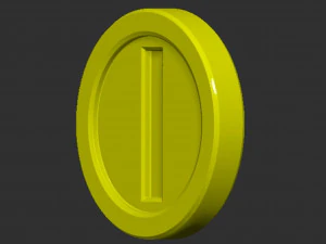 Coin Mario 3D Print Model