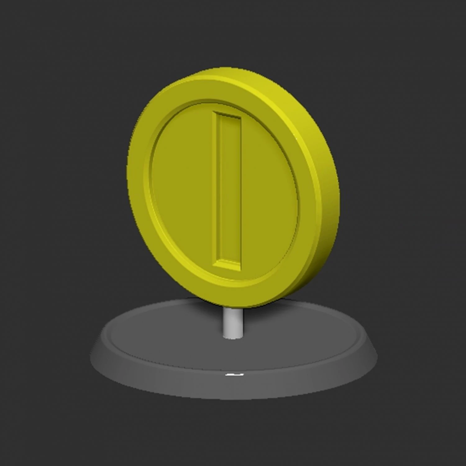 Coin Mario Based 3D Print Model .c4d .max .obj .3ds .fbx .stl .blend 