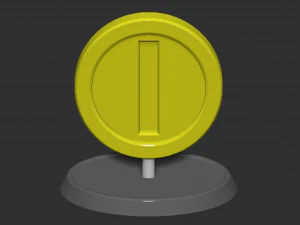 Coin Mario Based 3D Print Model