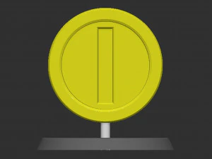 Coin Mario Based 3D Print Model