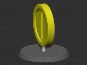 Coin Mario Based 3D Print Model