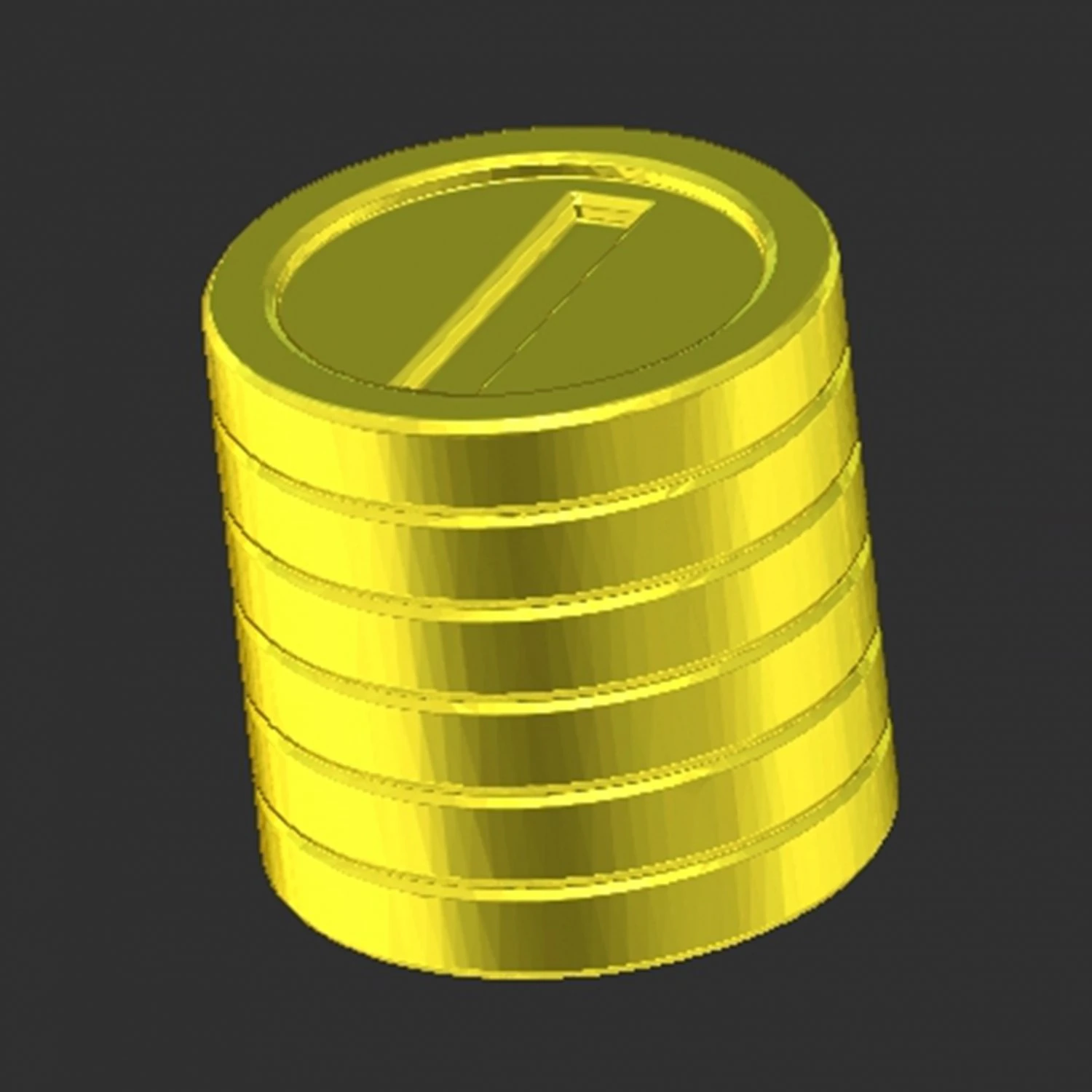 Stacked Mario Coins 3D Print Model .c4d .max .obj .3ds .fbx .stl .blend