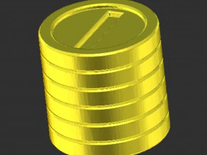 Monete di Mario impilate Modello di stampa 3D