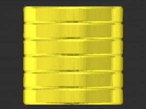 Stacked Mario Coins 3D Print Model