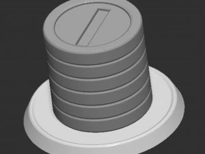 Stacked Mario Coins Based 3D Print Model