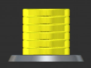 Stacked Mario Coins Based 3D Print Model