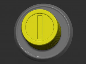 Stacked Mario Coins Based 3D Print Model
