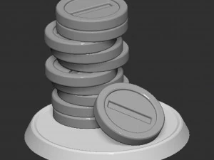 Mario Messy Coins Based 3D Print Model