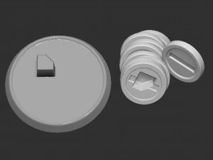 Mario Messy Coins Based 3D Print Model