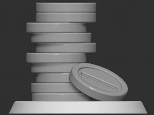 Mario Messy Coins Based 3D Print Model