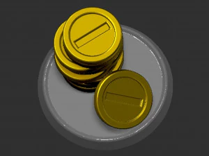 Mario Messy Coins Based 3D Print Model