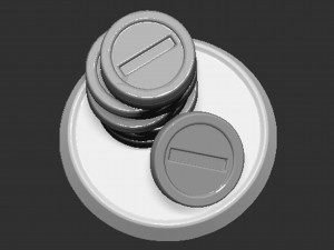 Mario Messy Coins Based Model Cetak 3D