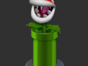 Piranha Plant Mario Based 3D Print Model