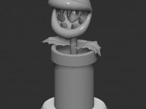 Piranha Plant Mario Based 3D Print Model