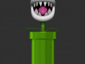 Piranha Plant Mario Based 3D Print Model