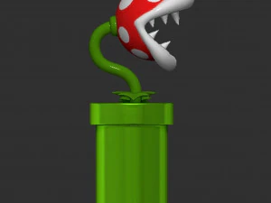 Piranha Plant Mario Based 3D Print Model
