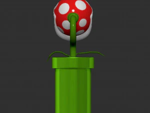 Piranha Plant Mario Based 3D Print Model