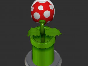 Piranha Plant Mario Based 3D Print Model