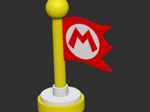 Checkpoint Flag Mario Modelo de Impressão 3D