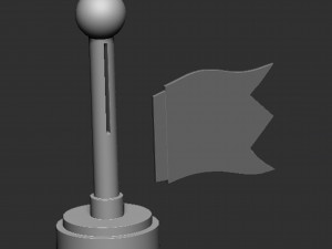 Checkpoint Flag Mario 3Dプリントモデル