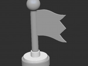 Checkpoint Flag Mario 3Dプリントモデル