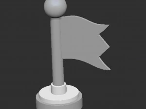 Checkpoint Flag Mario 3D Print Model