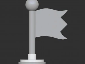 Checkpoint Flag Mario 3D Print Model