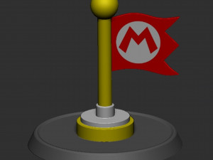 Checkpoint Flag Mario Based Modelo de Impressão 3D