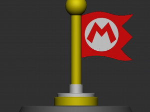 Checkpoint Flag Mario Based Modello di stampa 3D