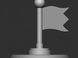 Checkpoint Flag Mario Based 3D Print Model