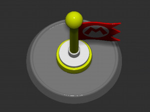Checkpoint Flag Mario Based Modello di stampa 3D