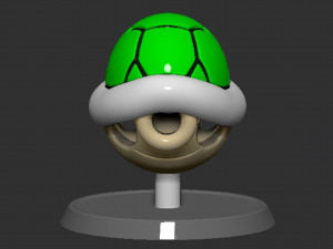 Mario Turtle Shell Koopa Troopa Based Model Cetak 3D
